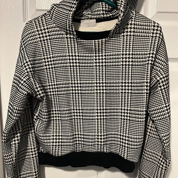John Elliott Women Crop Sweater Houndstooth - Picture 1 of 9